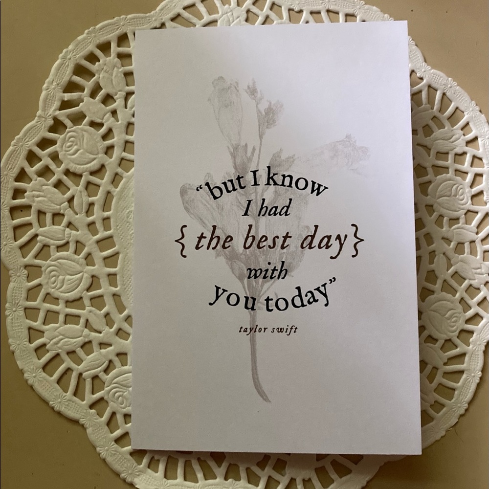 Taylor Swift Mother’s Day Card